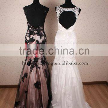 Graceful Simple Design Young Women Party Dress Lace Wedding Dress photo-5