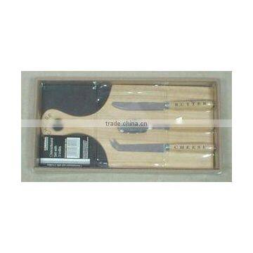4pieces Cheese Knives Set in Pvc Box