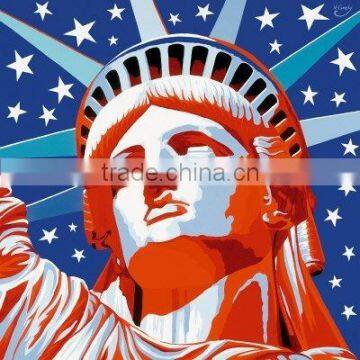 Pop art painting of Statue of Liberty