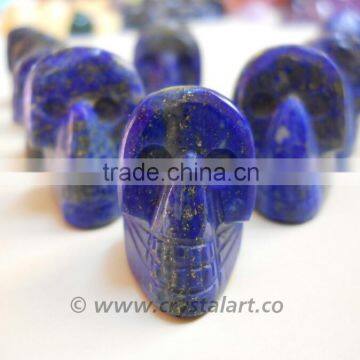 Lapis Lazuli Carved Skull Shape