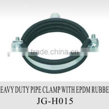 Heavy duty pipe clamp with epdm rubber