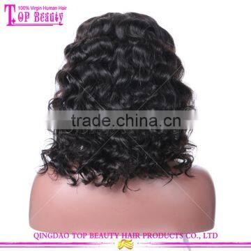 Bleached Knots 14 Inch Bob Style Glueless Full Lace Wigs Brazilian Virgin Human Hair Wig Lace Front Short Bob Wigs photo-4