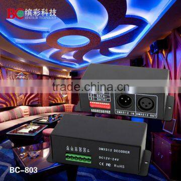 3 Channels DMX-512 Decoder Controller for RGB LED Lamp Light Multi-functional Full-color Controller