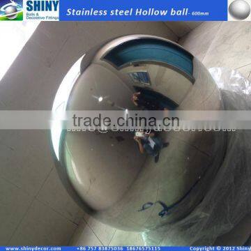 600mm highly polished stainless steel hollow sphere