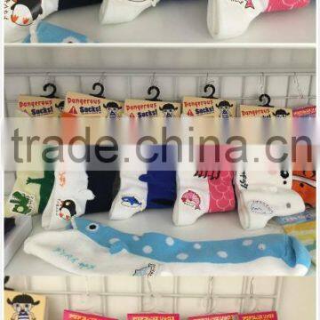 Oem Scan New Design Cotton Tube Socks for Children Cartoon Fish Style Colorful