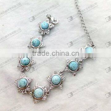 New arrival lovely larimar bracelet,little star stone bracelet