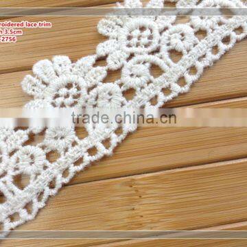 Wholesale Embroidered 3.5cm Width Water Soluble Lace Trimming