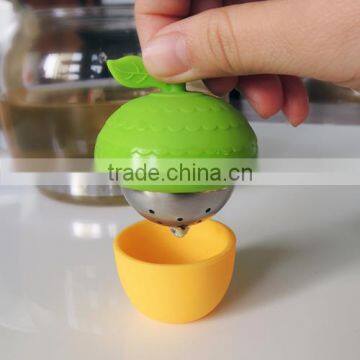 Hot sale cute new silicone Acorn shaped silcon tea ball tea set