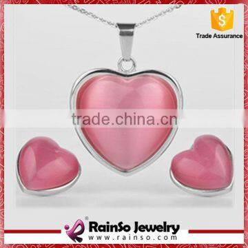 Heart Shaped Crystal Rhinestone Bridal Jewelry Set