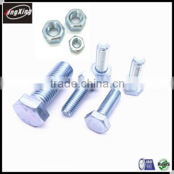 Hex head galvanized bolt and nut