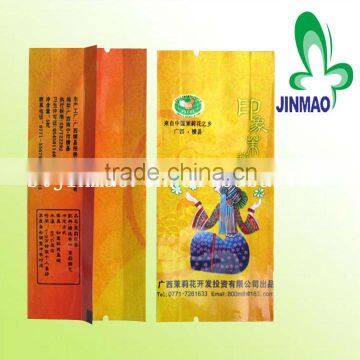 Quad sealed green tea bag package