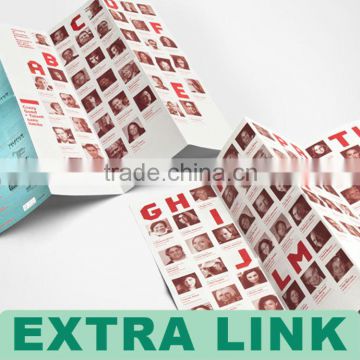 Glossy Paper Four Folded Flyer/Leaflet Printing Service