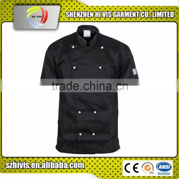 Cheap black Short Sleeve bulk oem cotton custom cook uniform