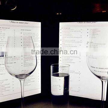 Hot sale illuminated led lighting menu standing table menu