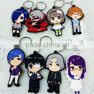 2016 new style rubber KeyChain, Silicone Charms-assorted colors