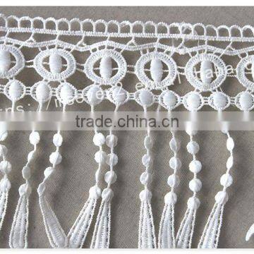 Special Design 12.5cm Width Polyester Macrame Fringe Lace Trim Water Soluble photo-5