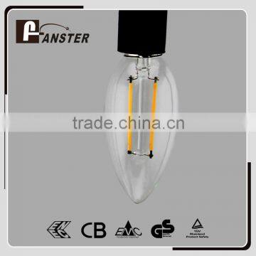 Highest Efficiency C35 E14 E27 Base 110V LED Filament Bulbs For Chandelier Lighting