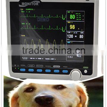 2015 Portable veterinary Patient Monitor ecg temperature spo2 medical equipment for livestock