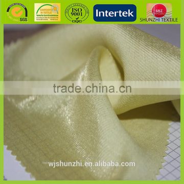 New Soft Lightyellow Twill Shiny Fabric for Clothes Material Makeup of 13% Nylon 87% Rayon Blending