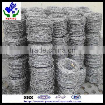 Hot dipped galvanized barbed wire (factory ISO9001)