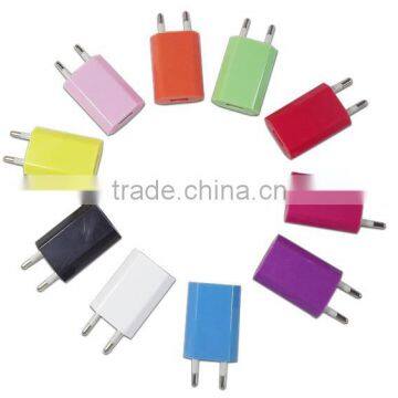 Hot ! EU Plug USB Home Wall Charger Power Adapter 5V /1A For iPhone 3G 3GS 4G 4S 5 iPod Free Shipping