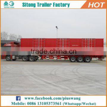 China Manufacture 3 Axles 60 Tons Utility Van Trailers Cheap Enclosed Trailers for Sale