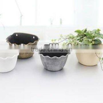 garden wall decoration modern outdoor planter pottery iron flowerpot painting