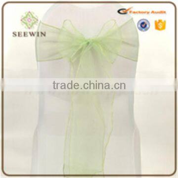 new pruducts transparent slight organza fabric chair sash