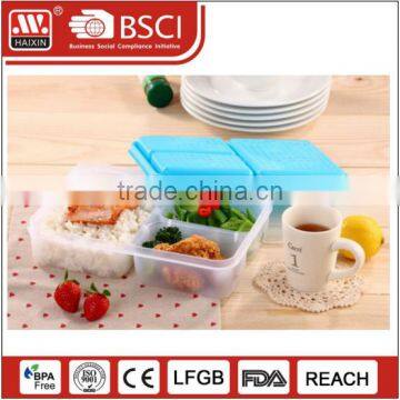 1/2/3 Compartment reusable dishwashable plastic meal Prep Containers 3 compartments oem microwavable Food Containers with lids