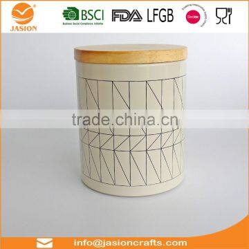 BRR0214 Customized Design Powder Coating Canister Sets With Wooden Lid photo-3