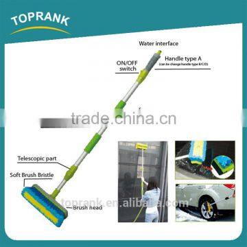 Toprank Multifunctional 180cm Telescopic Car Wash Brush Water Flow Through Car Brush With Soap Foam Dispenser