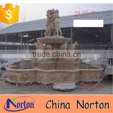 outdoor marble horse water fountain with three graces statue NTMF-S527S