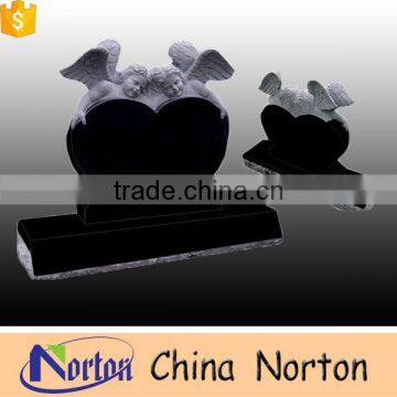 Hot sale heart shapes popular granite angel funeral tombstone for American market NTGT-034L