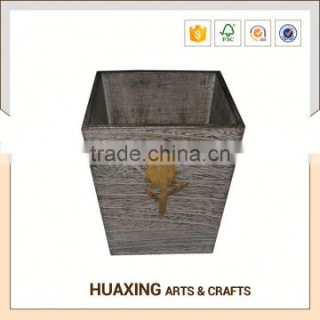 Different style of luxury wooden flower pot shape