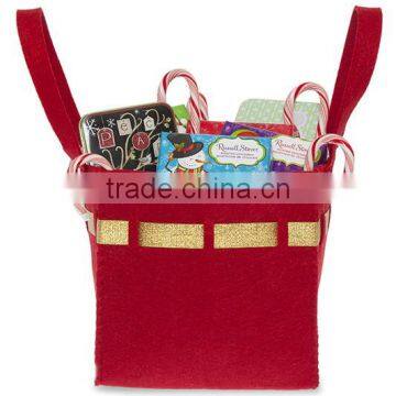 Wholesale 2017 Hot Selling Custom Logo Printable OEM Available Handmade Felt Non Woven Storage Basket for Food or Clothes or Toy photo-3