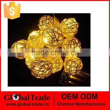 Popular 20pcs LED Rattan String Ball Lights Wedding Party Decoration Light Chain G0087