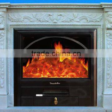 Antique European Style Facing Stone Carving Marble Fireplace photo-4