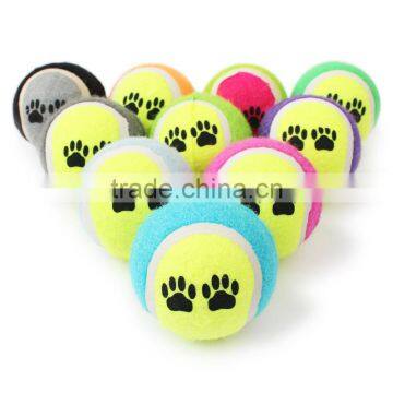 Double Color Rubber Pet Toy Ball no Stretch Footprint Pet Tennis Pet Ball 6CM Dog Toy Tennis photo-3