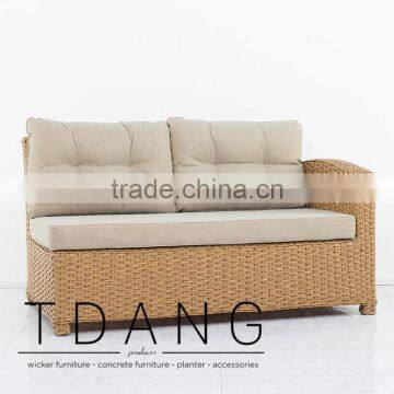 Camden Left Hand Wicker Bench - Vietnam Outdoor Furniture - Poly Rattan Furniture photo-2