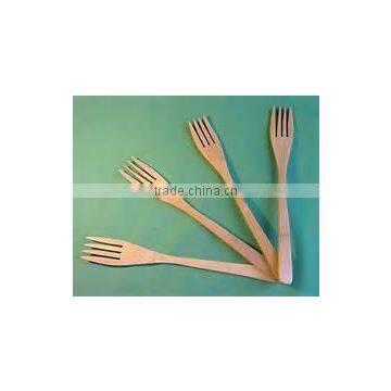 Natural Bamboo Table Forks for Family,restaurant&bar Use, Fruit or Desert Mini Forks photo-2