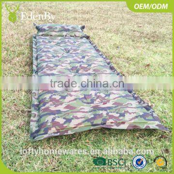PVC Waterproof Camouflage Military Self Inflating Sleeping Pad With Air Pillow photo-2