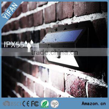 Garden Wall PIR Sensor Lamp, Outdoor Waterproof Solar Motion LED Light, Security Lights, Wall Light, Black, White photo-6