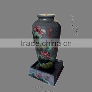 Elegance Fiber Glass Vase Water Fountain photo-2