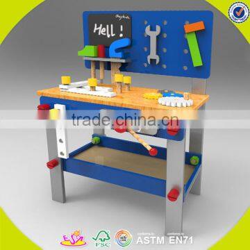 2017 Wholesale Kids Wooden Toy Workbench New Design Baby Wooden Toy Workbench Cheap Children Wooden Toy Workbench W03D076A photo-3