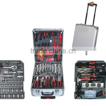 Kraftman 186pcs ratchet wrench tools kit in sliver alumimium trolley