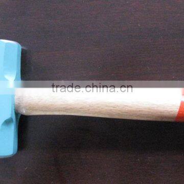 Blue painted sledge hammer with plastic coating handle