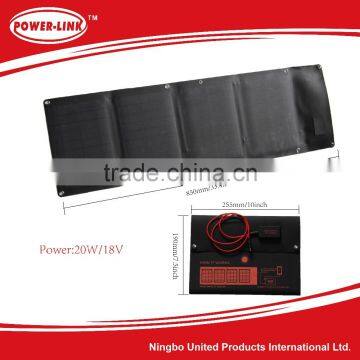 Laminated 20W18V Solar,folding,portable Type and Mobile Phone Camera Solar Charger photo-2
