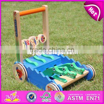 2017 New Design Cartoon Crocodile Wooden Push Along Toys for Toddlers W16E059 photo-2