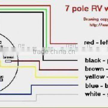 Trailer Light Plug 7 Way RV Wiring Harness 6' Cord Trailer End/7-ways Wire Harness / Trailer Cable photo-4