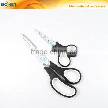 S38001G S38005G New style 5-1/4"and 8-1/4" Professional Heat transfer blade household printing patterns fancy scissors set